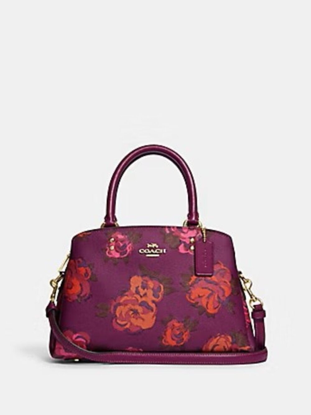 NWT Coach Mini Lillie Carryall With Jumbo Floral Print (CF327)
